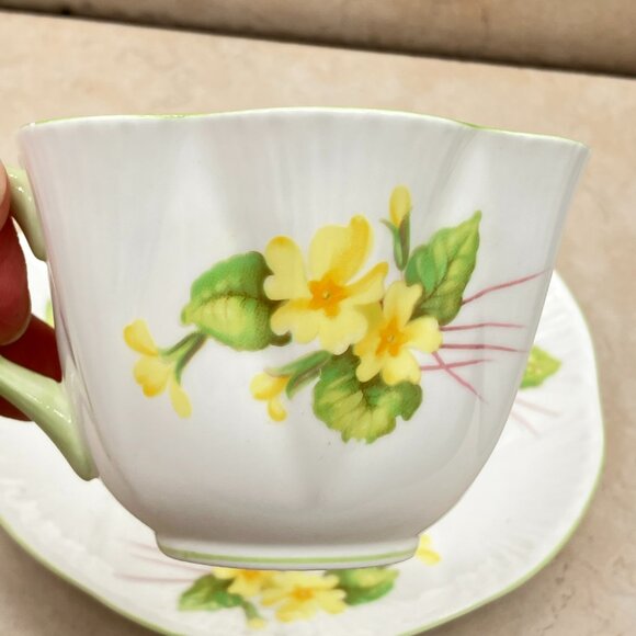 Vintage 1940-1966 Shelley England Primrose Fine Bone China Cup and Saucer - Picture 3 of 11